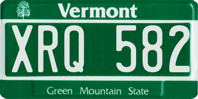 VT license plate XRQ582