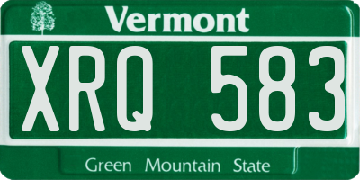 VT license plate XRQ583