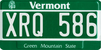 VT license plate XRQ586