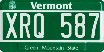 VT license plate XRQ587