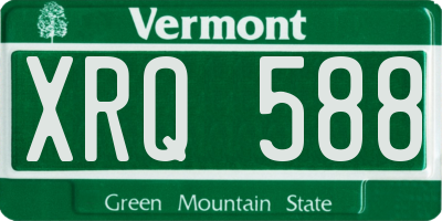 VT license plate XRQ588