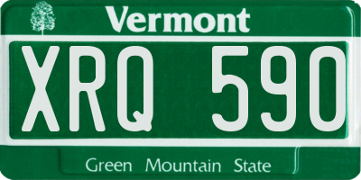 VT license plate XRQ590