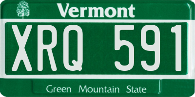 VT license plate XRQ591