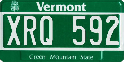 VT license plate XRQ592