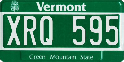 VT license plate XRQ595
