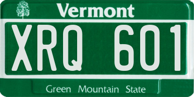VT license plate XRQ601