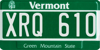 VT license plate XRQ610