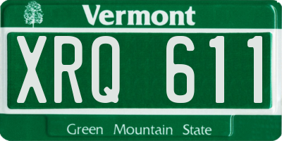 VT license plate XRQ611