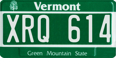 VT license plate XRQ614