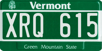 VT license plate XRQ615