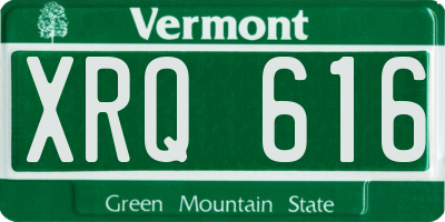 VT license plate XRQ616
