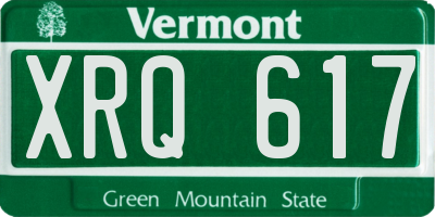 VT license plate XRQ617