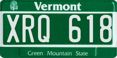 VT license plate XRQ618