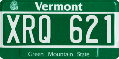 VT license plate XRQ621