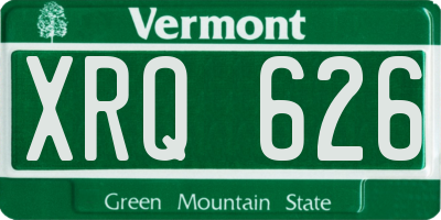 VT license plate XRQ626