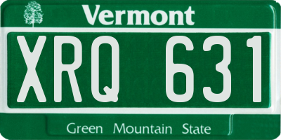 VT license plate XRQ631