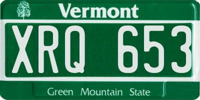 VT license plate XRQ653