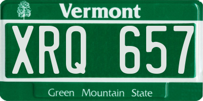 VT license plate XRQ657