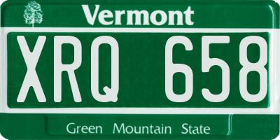 VT license plate XRQ658