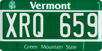 VT license plate XRQ659