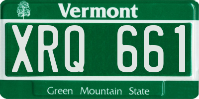 VT license plate XRQ661