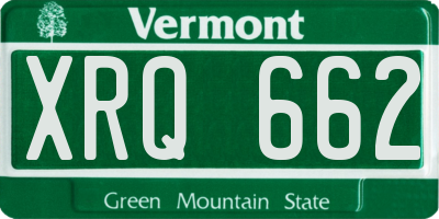 VT license plate XRQ662