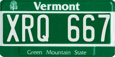 VT license plate XRQ667