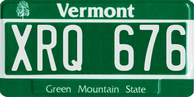 VT license plate XRQ676