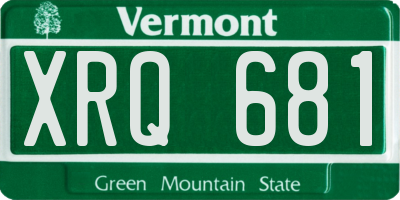 VT license plate XRQ681
