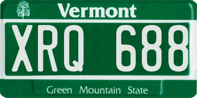 VT license plate XRQ688