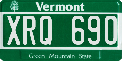 VT license plate XRQ690