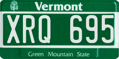 VT license plate XRQ695