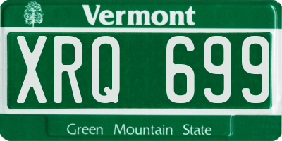 VT license plate XRQ699