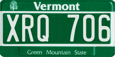 VT license plate XRQ706