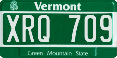 VT license plate XRQ709