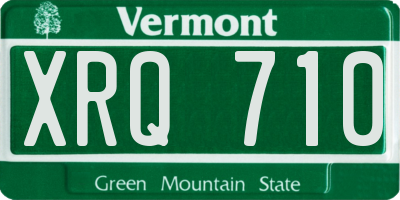 VT license plate XRQ710