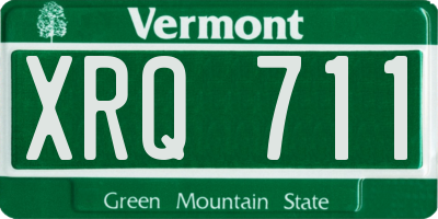 VT license plate XRQ711