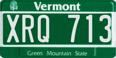 VT license plate XRQ713