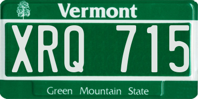VT license plate XRQ715