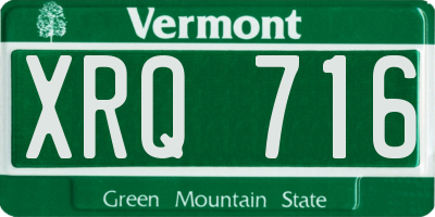 VT license plate XRQ716