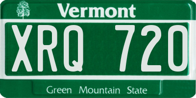 VT license plate XRQ720
