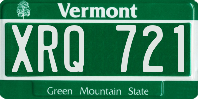 VT license plate XRQ721