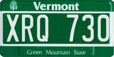 VT license plate XRQ730