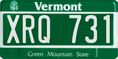 VT license plate XRQ731