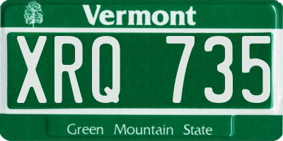 VT license plate XRQ735