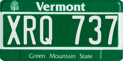 VT license plate XRQ737
