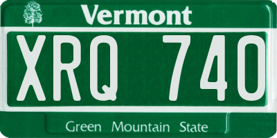 VT license plate XRQ740