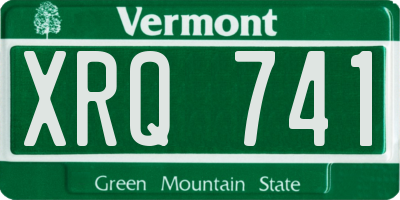 VT license plate XRQ741