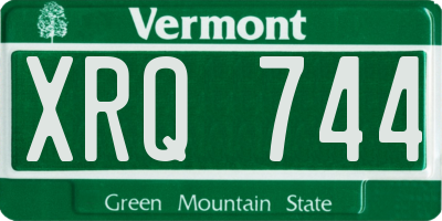 VT license plate XRQ744