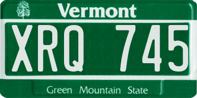 VT license plate XRQ745